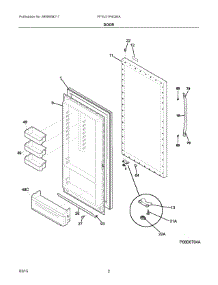 02 - Door parts for Electrolux Freezer FFVU21F4QWA from AppliancePartsPros.com