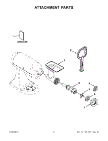 02 - Attachment Parts parts for Whirlpool Mixer FGA1 from AppliancePartsPros.com