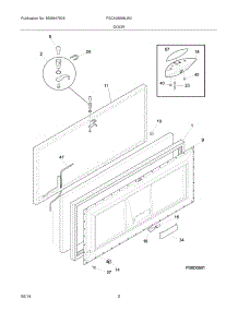 03 - Door parts for Frigidaire Freezer FGCH25M8LW2 from AppliancePartsPros.com