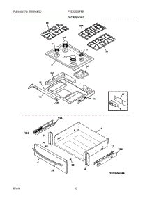 05 - Top / Drawer parts for Electrolux Range FGDS3065PFB from AppliancePartsPros.com