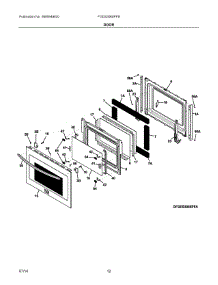 06 - Door parts for Electrolux Range FGDS3065PFB from AppliancePartsPros.com