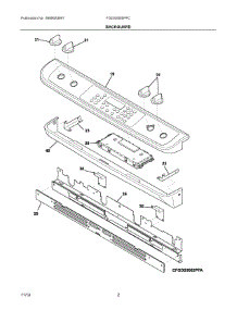 02 - Backguard parts for Electrolux Range FGDS3065PFC from AppliancePartsPros.com
