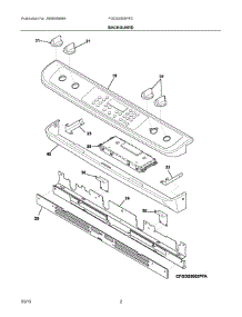 02 - Backguard parts for Electrolux Range FGDS3065PFD from AppliancePartsPros.com