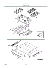 05 - Top / Drawer parts for Electrolux Range FGDS3065PFD from AppliancePartsPros.com