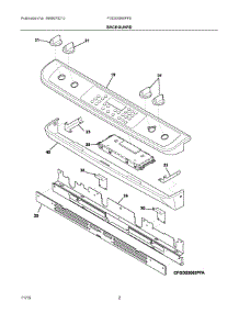 02 - Backguard parts for Electrolux Range FGDS3065PFE from AppliancePartsPros.com