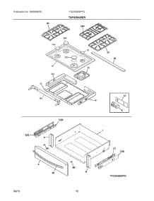 05 - Top / Drawer parts for Electrolux Range FGDS3065PFG from AppliancePartsPros.com