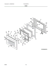 06 - Door parts for Electrolux Range FGDS3065PFK from AppliancePartsPros.com
