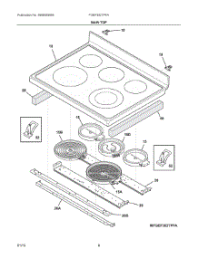 04 - Main Top parts for Electrolux Range FGEF302TPFA from AppliancePartsPros.com
