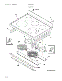04 - Main Top parts for Electrolux Range FGEF302TPWA from AppliancePartsPros.com