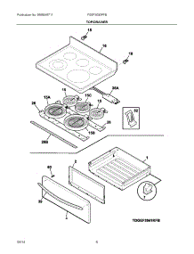 04 - Top / Drawer parts for Electrolux Range FGEF3030PFB from AppliancePartsPros.com