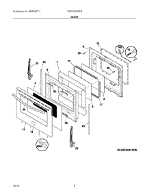 05 - Door parts for Electrolux Range FGEF3030PFB from AppliancePartsPros.com