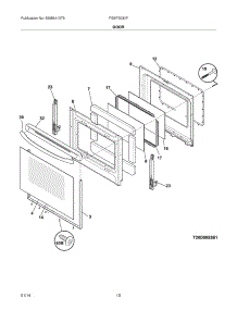 09 - Door parts for Frigidaire Range FGEF3030PWA from AppliancePartsPros.com