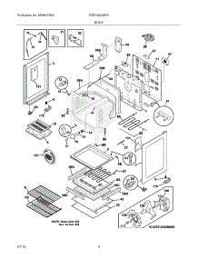 05 - Body parts for Frigidaire Range FGEF3032MFH from AppliancePartsPros.com