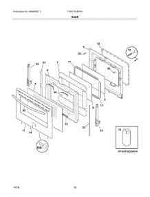 05 - Door parts for Electrolux Range FGEF3035RFA from AppliancePartsPros.com