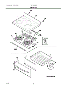 04 - Top / Drawer parts for Electrolux Range FGEF3055MFG from AppliancePartsPros.com