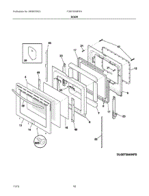 05 - Door parts for Electrolux Range FGEF3058RFA from AppliancePartsPros.com