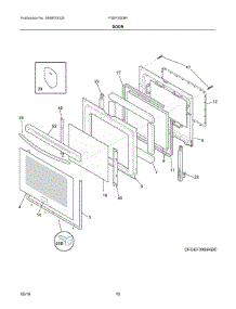 05 - Door parts for Electrolux Range FGEF3058RWA from AppliancePartsPros.com