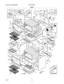 05 - Body parts for Frigidaire Range FGEF306TMFF from AppliancePartsPros.com