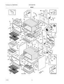 05 - Body parts for Frigidaire Range FGEF308TNFB from AppliancePartsPros.com