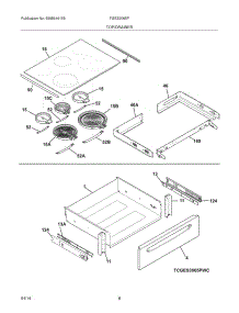 07 - Top / Drawer parts for Frigidaire Range FGES3065PBC from AppliancePartsPros.com