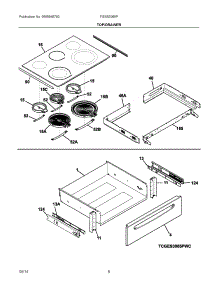04 - Top / Drawer parts for Electrolux Range FGES3065PBD from AppliancePartsPros.com