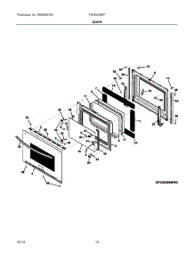 05 - Door parts for Electrolux Range FGES3065PBD from AppliancePartsPros.com