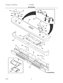 02 - Backguard parts for Electrolux Range FGES3065PBG from AppliancePartsPros.com
