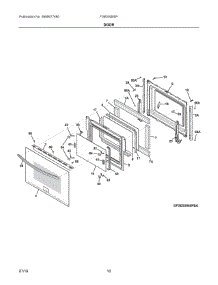 05 - Door parts for Electrolux Range FGES3065PBJ from AppliancePartsPros.com