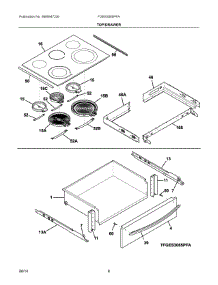 04 - Top / Drawer parts for Electrolux Range FGES3065PFA from AppliancePartsPros.com