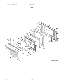 05 - Door parts for Electrolux Range FGES3065PFA from AppliancePartsPros.com
