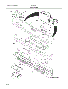 03 - Backguard parts for Frigidaire Range FGES3065PFB from AppliancePartsPros.com