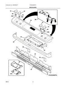 02 - Backguard parts for Electrolux Range FGES3065PFD from AppliancePartsPros.com