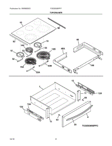 04 - Top / Drawer parts for Electrolux Range FGES3065PFF from AppliancePartsPros.com