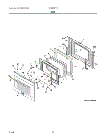 05 - Door parts for Electrolux Range FGES3065PFG from AppliancePartsPros.com