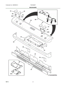02 - Backguard parts for Electrolux Range FGES3065PWF from AppliancePartsPros.com