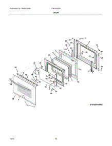 05 - Door parts for Electrolux Range FGES3065PWG from AppliancePartsPros.com