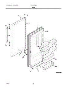 02 - Door parts for Electrolux Freezer FGFU19F6QFA from AppliancePartsPros.com
