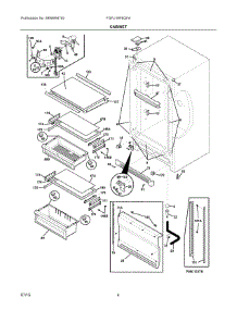 03 - Cabinet parts for Electrolux Freezer FGFU19F6QFA from AppliancePartsPros.com