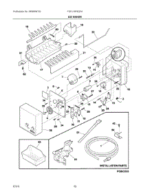 05 - Ice Maker parts for Electrolux Freezer FGFU19F6QFA from AppliancePartsPros.com
