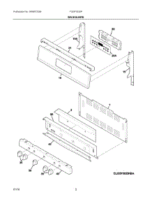 02 - Backguard parts for Electrolux Range FGGF3030PBA from AppliancePartsPros.com