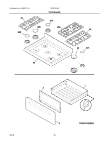 05 - Top / Drawer parts for Electrolux Range FGGF3030PBC from AppliancePartsPros.com