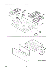 05 - Top / Drawer parts for Electrolux Range FGGF3030PBD from AppliancePartsPros.com
