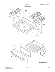09 - Top / Drawer parts for Frigidaire Range FGGF3030PFA from AppliancePartsPros.com