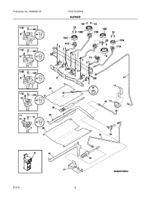 03 - Burner parts for Electrolux Range FGGF3030PFB from AppliancePartsPros.com