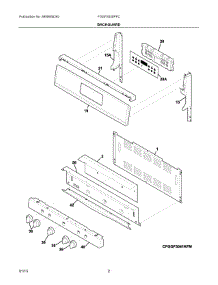 02 - Backguard parts for Electrolux Range FGGF3030PFC from AppliancePartsPros.com