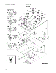 03 - Burner parts for Electrolux Range FGGF3030PFC from AppliancePartsPros.com