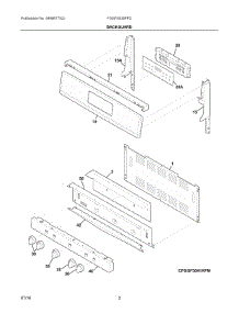 02 - Backguard parts for Electrolux Range FGGF3030PFD from AppliancePartsPros.com