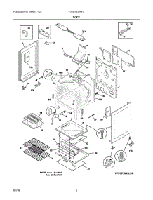 04 - Body parts for Electrolux Range FGGF3030PFD from AppliancePartsPros.com