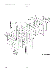 06 - Door parts for Electrolux Range FGGF3030PFD from AppliancePartsPros.com