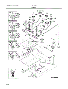03 - Burner parts for Electrolux Range FGGF3030PWB from AppliancePartsPros.com